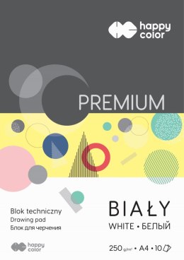 Blok techniczny PREMIUM biały A4, 250g, 10 ark, Happy Color HA 3725 2030-0 SALE