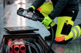 RĘKAWICE OCHRONNE POWLEKANE LATEKSEM X-LATOS NEON ROZM. 10