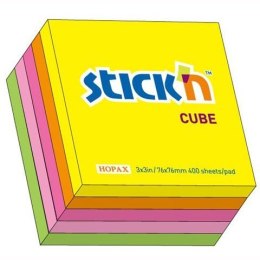 Bloczek STICK N 76x76mm 400k mix 5 kolorów neonowych 21012