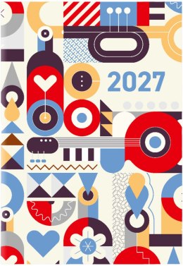 Kalendarz Kieszonkowy A7 PCV bezbarwny mix 2027, A7040B MIX, WOKÓŁ NAS