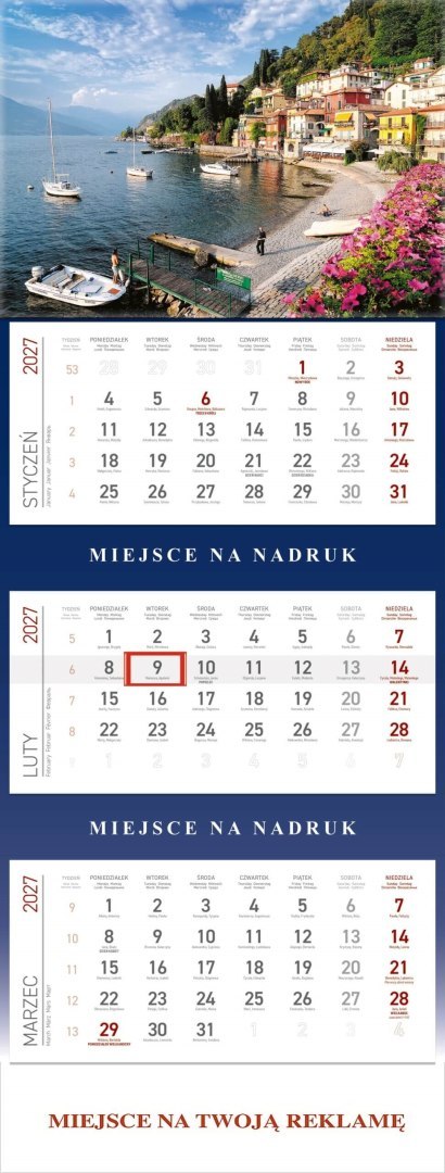 Kalendarz Trójdzielny 2027, KS055B ZATOKA, WOKÓŁ NAS