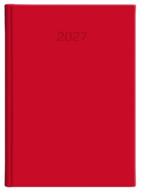 Kalendarz dzienny A4D Vivella, 2027, 216 A4DB CZERWONA, WOKÓŁ NAS