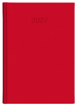 Kalendarz tygodniowy A5T Vivella, 2027, 216 A5TB CZERWONY, WOKÓŁ NAS