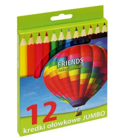 Kredki ołówkowe JUMBO, sześciokątne, 12 kolorów 170-1370