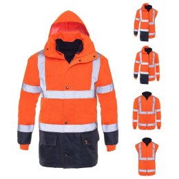 PROLUMO 5IN1 KURTKA OCIEPLANA POMARAŃCZOWA HVP ROZM. XXXL