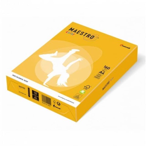 Papier xero MAESTRO COLOR A4 160g 250 ark. SY40 złotożółty intesive