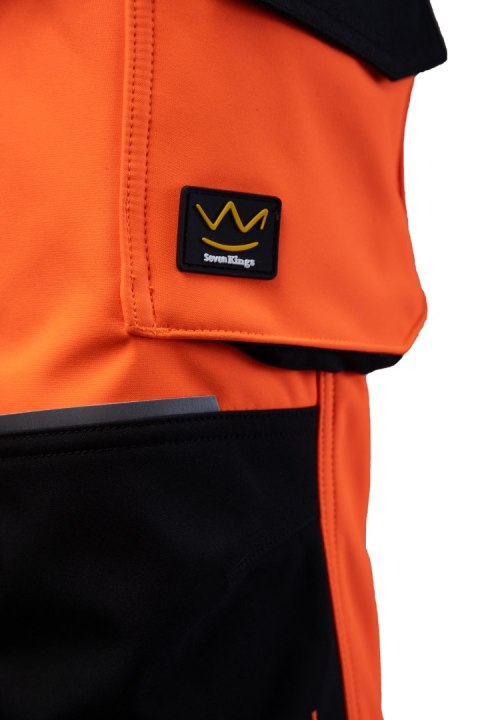 SEVEN KINGS FLASH SPODNIE SOFTSHELL OCIEPLANE SKF009(O) - Reflective orange (RO) XL