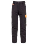 SEVEN KINGS RIVAL SPODNIE SOFTSHELL OCIEPLANE CZARNY/POMARAŃCZ - Pomarańczowy 2XL.