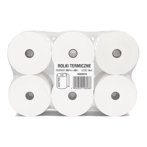 Rolki termiczne DOTTS 80mm x 80m (6szt) BPA FREE