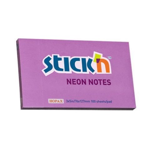 Bloczek STICKnullN 127x76mm fioletowy neonowy 100k 21214 STICKnullN