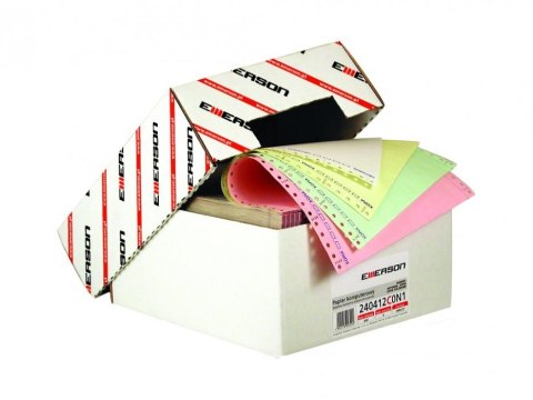 Papier komputerowy/składanka 240x12"x3, 600skł. nadruk 240312C0N1red EMERSON