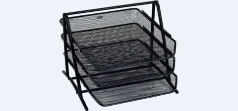 Stojak na dokumenty GR-069S czarny metalowy siatka GRAND 120-1117