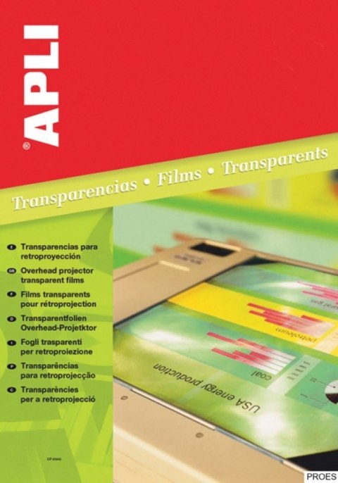 Folia do rzutników i drukarek AP861 (100) z samoprzylepnym brzegiem APLI SALE