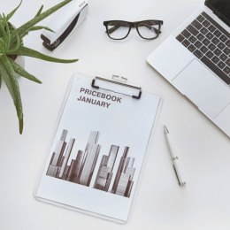 Deska z klipem Leitz WOW, biała 39710001 .