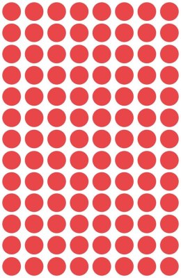 Kółka do zaznaczania kolorowe, 416 etyk./op., Q8 mm, czerwone Avery Zweckform, 3010