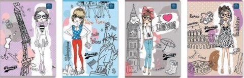 Zeszyt_ A5 16k kolorowa kratka mix UV INTERDRUK