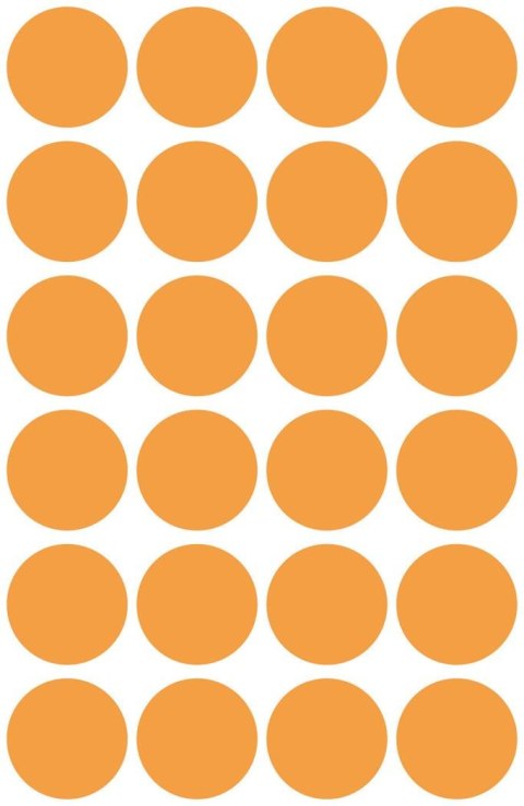 Kółka do zaznaczania pomarańczowe neon 3173 Q18 4 ark., Avery Zweckform (X)