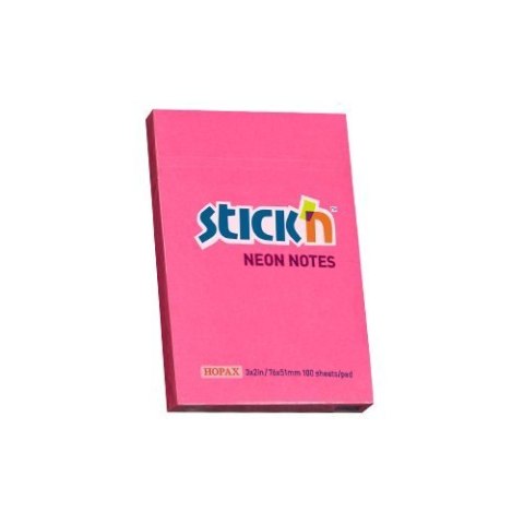 Bloczek STICKnullN 76x51mm ciemnoróżowy neon 100k 21161 STICKnullN