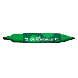 Marker suchościeralny dwustronny KM504-Z2 zielony 5mm/4.2mm TETIS