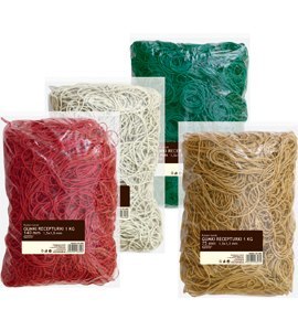 Gumki recepturki 100 mm, średnica 100 mm GRAND 130-1683 1kg 1,5x1,5mm kauczuk 60%