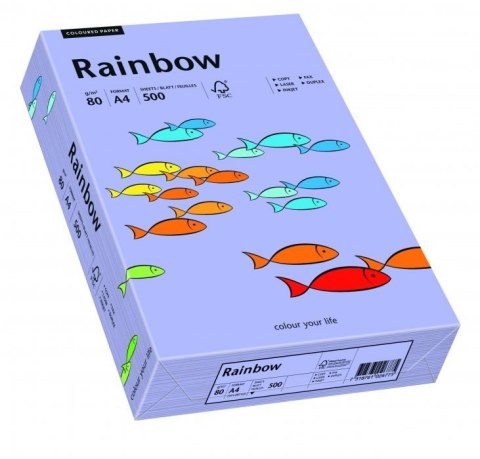 Papier xero kolorowy A4 80g 500 ark. RAINBOW R60 fioletowy 88042563
