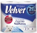 Ręcznik w roli Velvet Extra Long Biały 2 rolki 100% celuloza