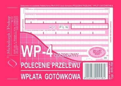 Polecenie przelewu, (1+3) A6 80kartek, 10-445-5M DOTTS