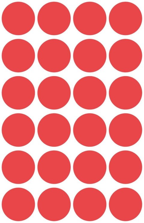 Kółka do zaznaczania kolorowe, 96 etyk./op., Q18 mm, czerwone Avery Zweckform, 3004