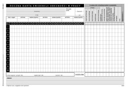 508-3 Roczna karta ewidencji obecności w pracy A5 (50) Michalczyk i Prokop