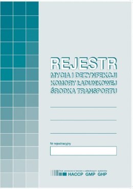Rejsestr mycia i dezynfekcji komory ładunkowej środka transportu A5, 32 strony offset, 10-H91-3 DOTTS
