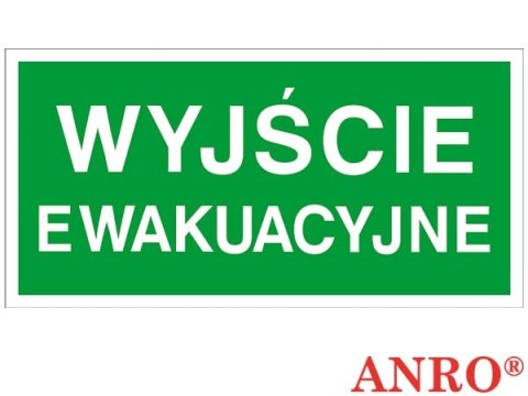Tabliczka Wyjście Ewakuacyjne PCV 200x400 Z-2e PT ANRO