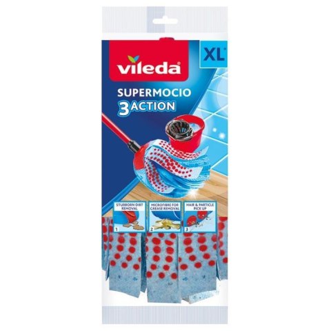 VILEDA Mop paskowy wkład niebieski Super Mocio 3Action (11499)