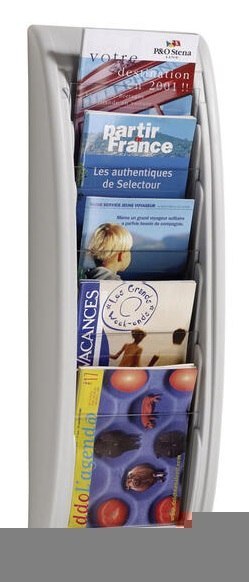 Wieszak na prospekty AVENA jasnoszary A5 5 przegródek SALE