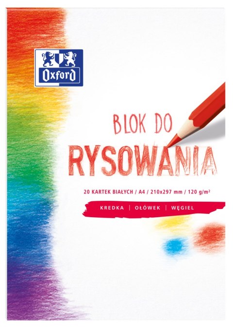 Blok rysowania OXFORD A4 20k 120G biały 400093195 .