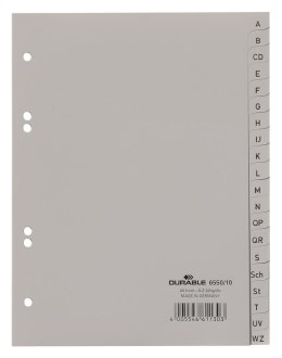 Przekładki A5 A-Z PP szare 655010 DURABLE